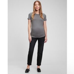NWT Gap Maternity  Size 34/18 True Waistband Full Panel Girlfriend Jeans Black
